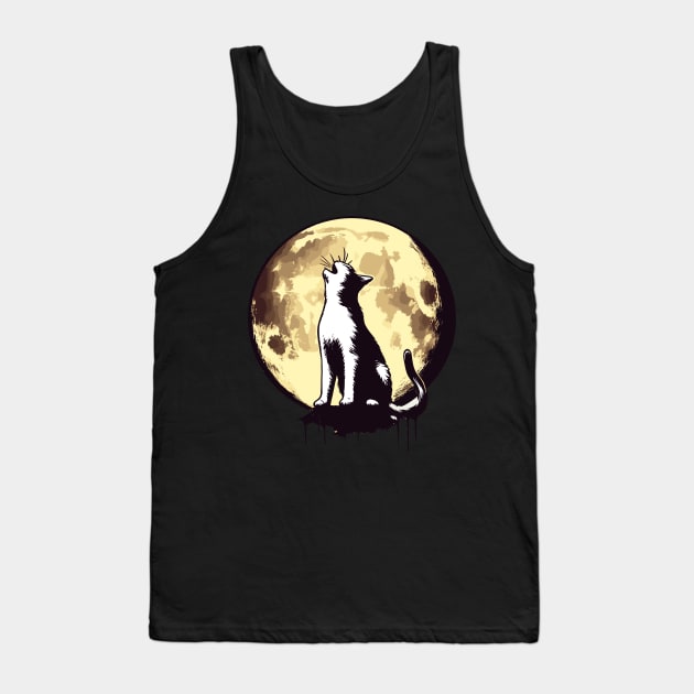 Howling cat Tank Top by TomFrontierArt